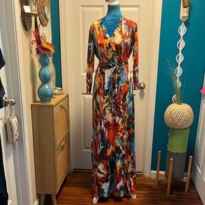 Colorful Abstract Maxi Dress